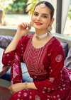 Khanak Vol 1 By Mystic 9 Rayon Embroidery Kurti With Bottom Dupatta Wholesalers In Delhi